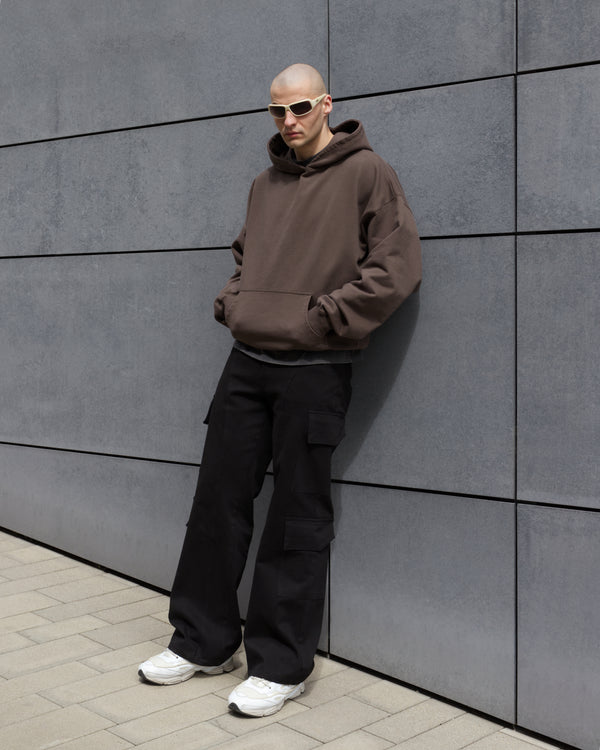 CANVAS CARGO PANTS IN BLACK