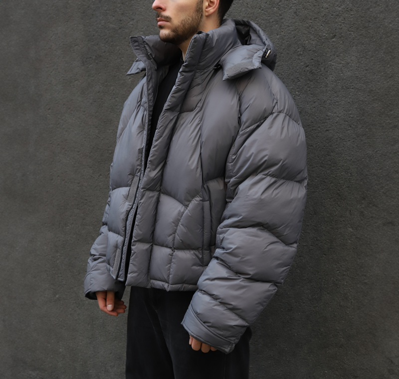 PUFFER JACKET - COLD GRAY