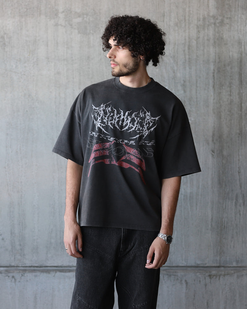 METAL LOGO TEE - VINTAGE BLACK