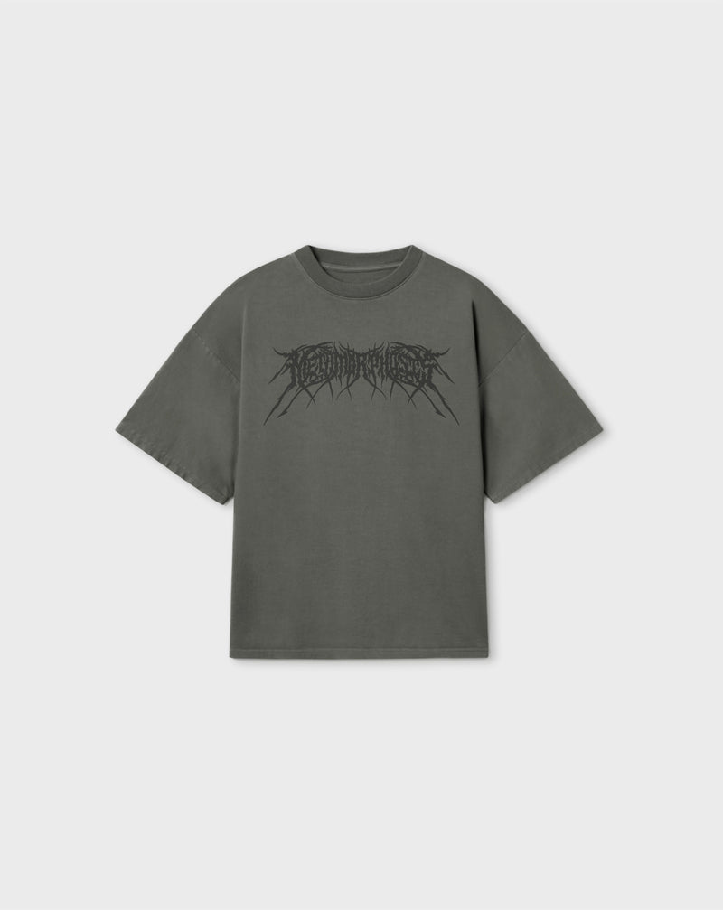 DEATH METAL LOGO TEE IN VINTAGE OLIVE