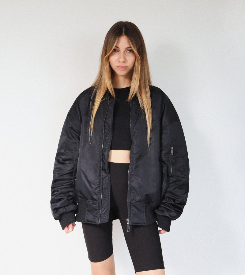 BOMBER JACKET - JET BLACK