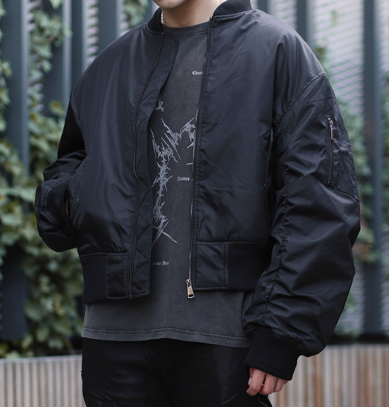 BOMBER JACKET - JET BLACK