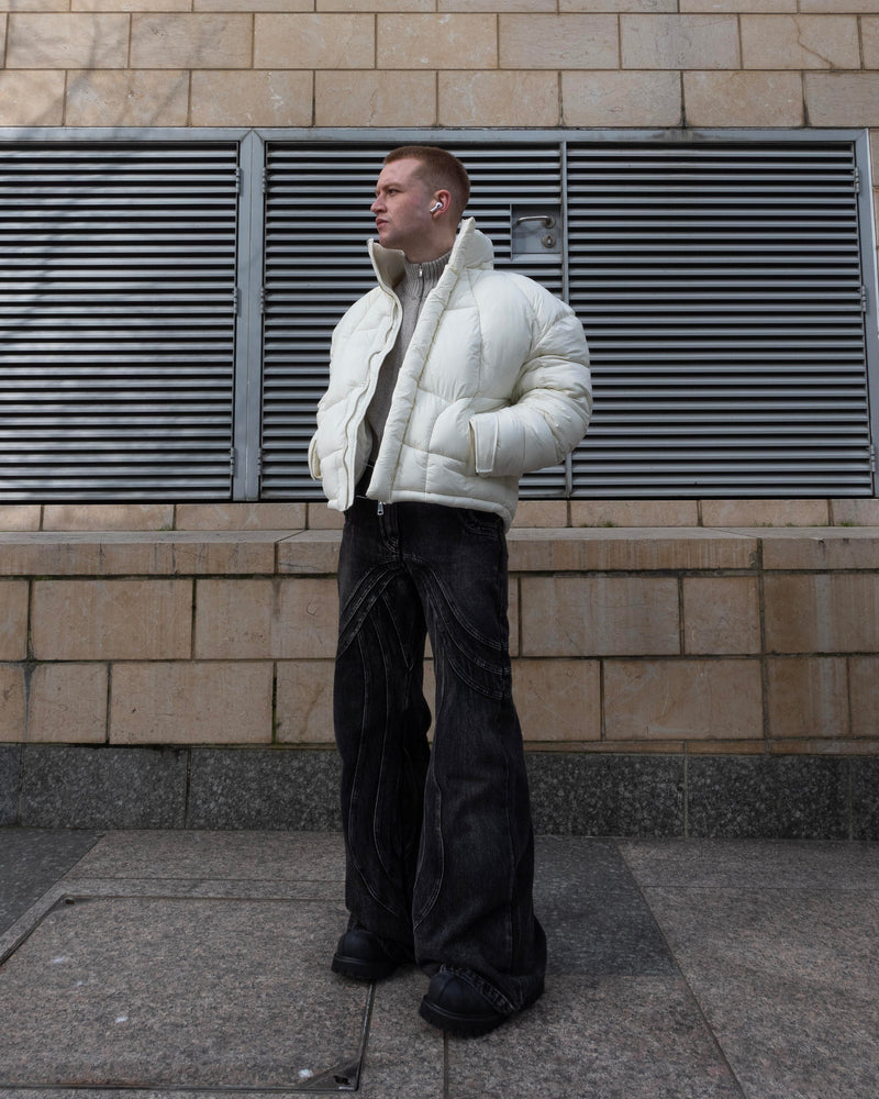 PUFFER JACKET - CREAM WHITE