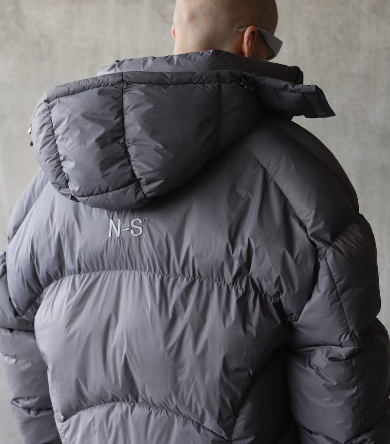 PUFFER JACKET - COLD GRAY