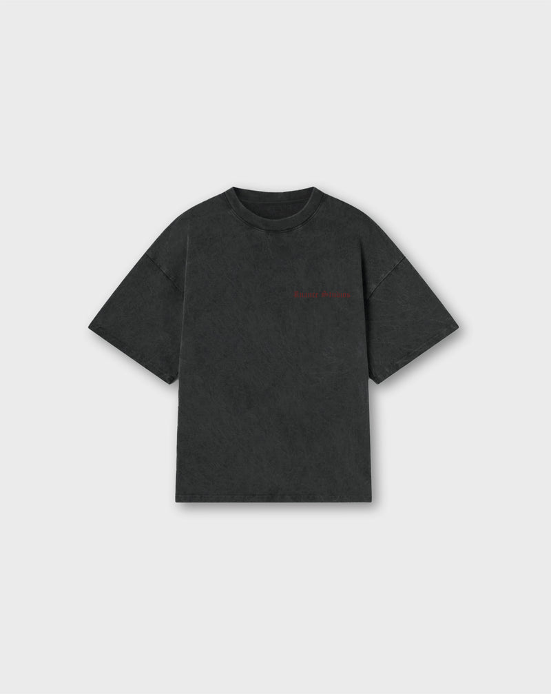 CREST TEE IN VINTAGE BLACK