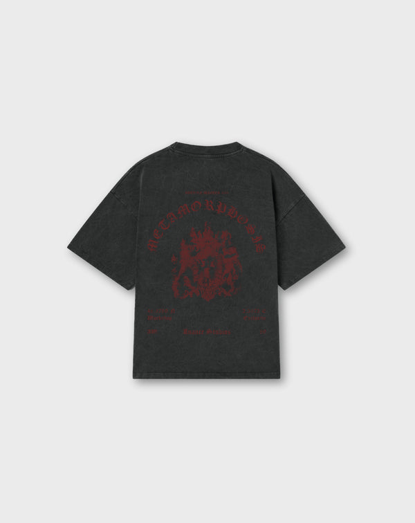 CREST TEE IN VINTAGE BLACK
