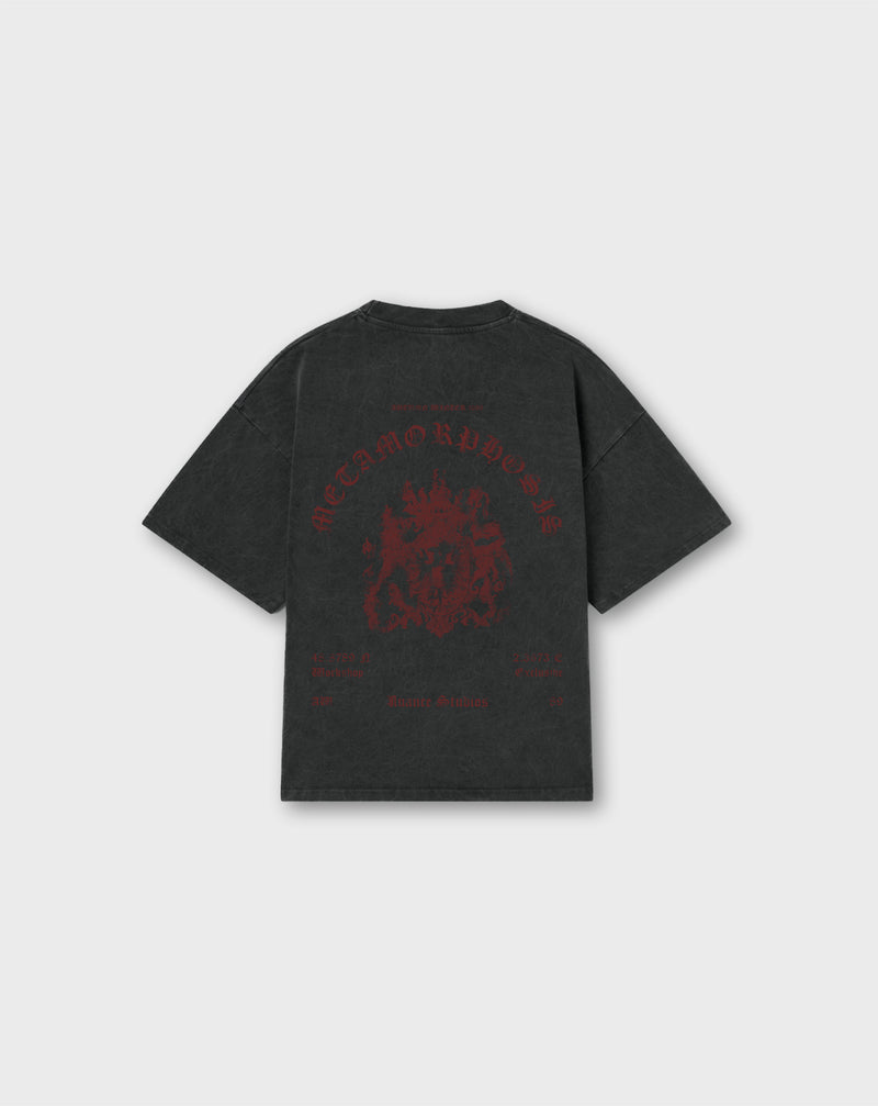 CREST TEE IN VINTAGE BLACK