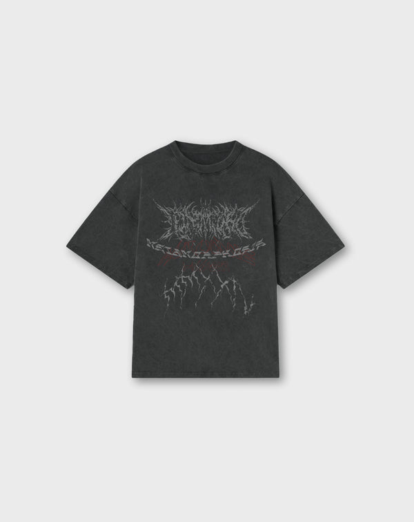 METAL LOGO TEE IN VINTAGE BLACK