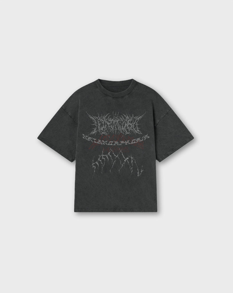 METAL LOGO TEE IN VINTAGE BLACK