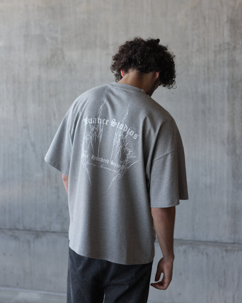 SIGIL TEE IN GRAY MARL