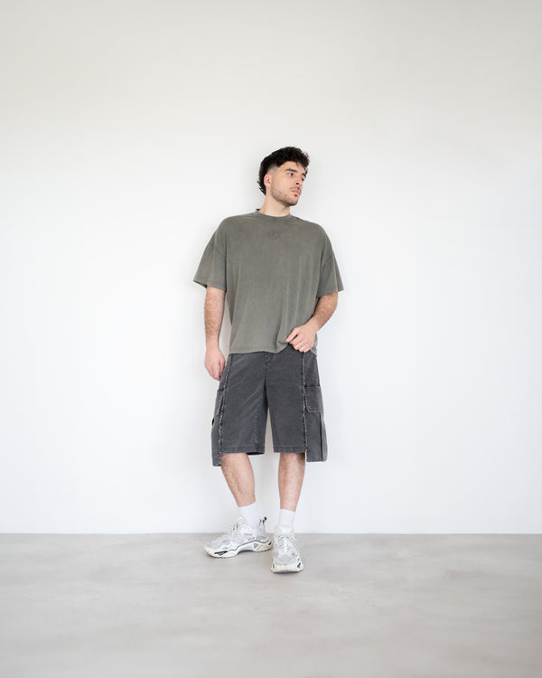 CARGO SHORTS IN VINTAGE GRAY
