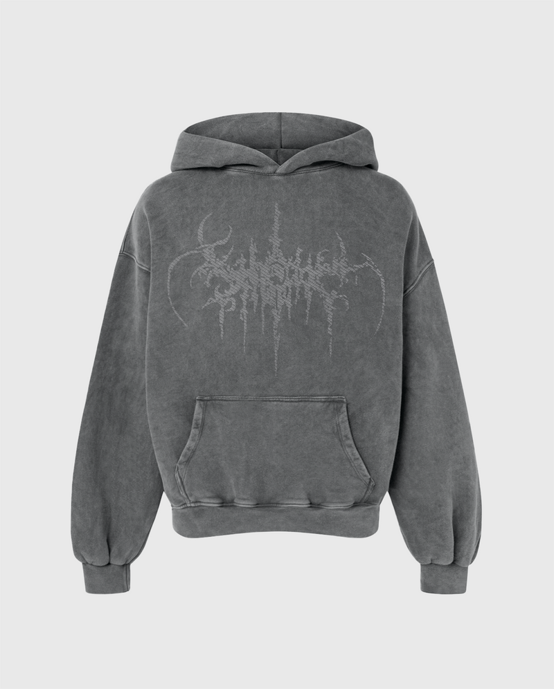 (PRE-ORDER) EMBROIDERED SIGIL HOODIE - VINTAGE GRAY