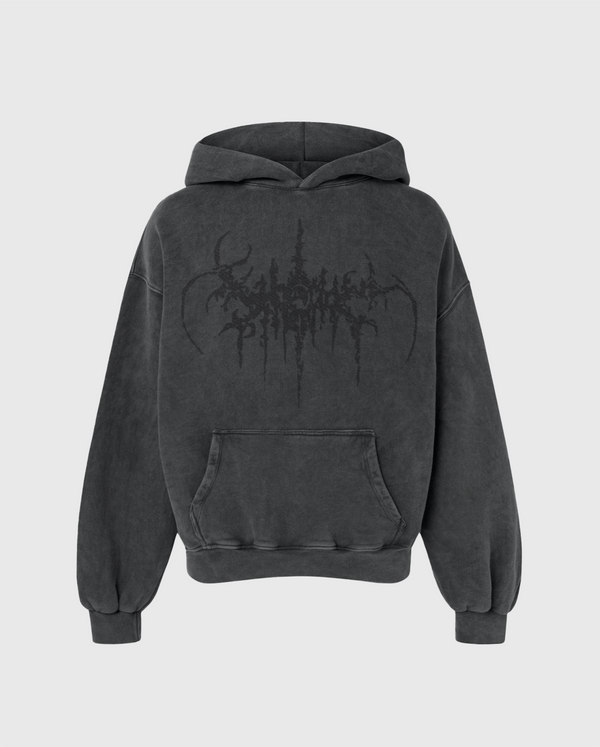 (PRE-ORDER) EMBROIDERED SIGIL HOODIE - VINTAGE BLACK