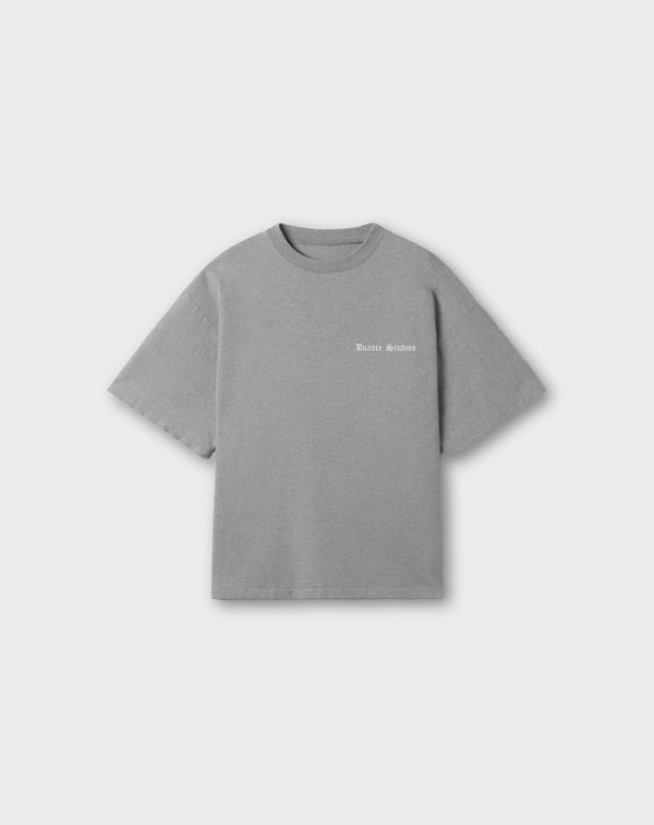 SIGIL TEE IN GRAY MARL