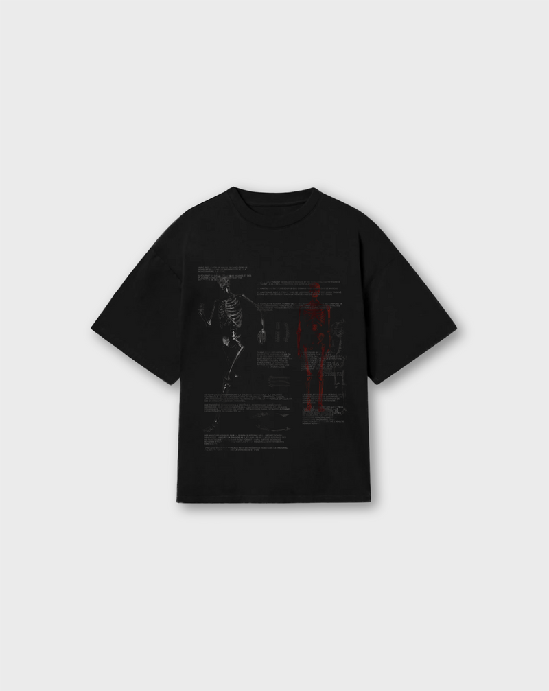 SKELETAL STUDIES TEE IN BLACK