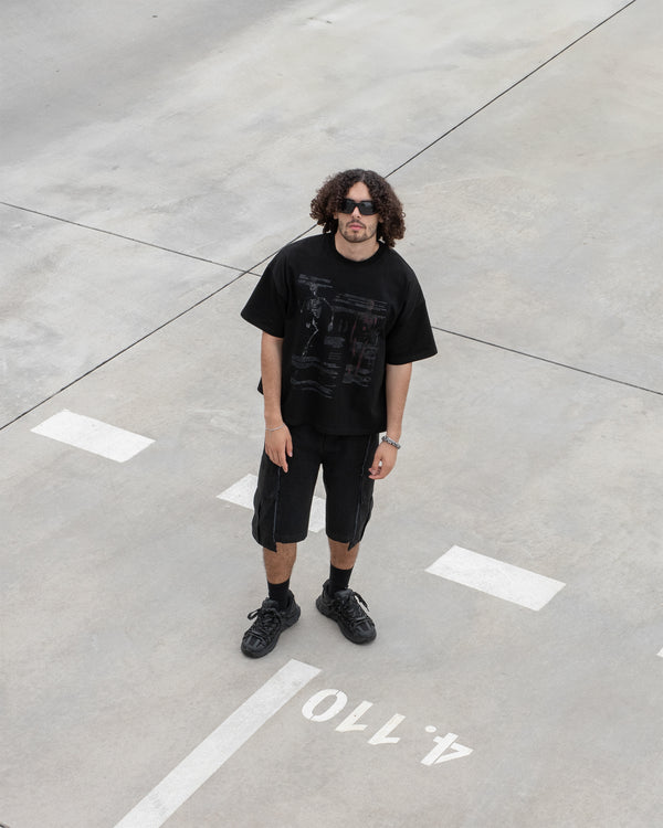 SKELETAL STUDIES TEE IN BLACK