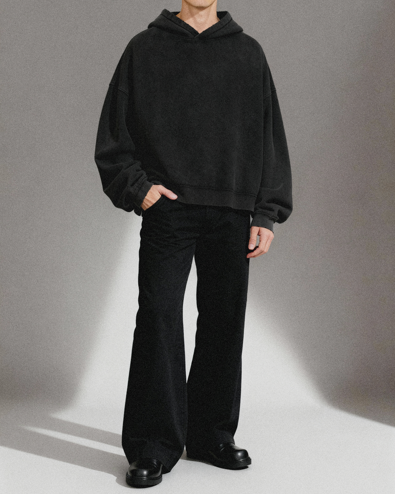 V2 HOODIE IN WASHED BLACK